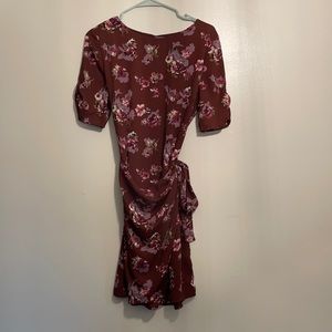 ASTR the label floral wrap mini dress
